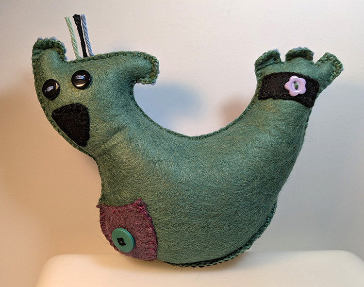 hand-made stuffie by Alexandria Levin