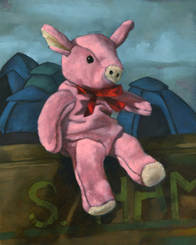 Mister Pig - Oil Painting by Alexandria Levin