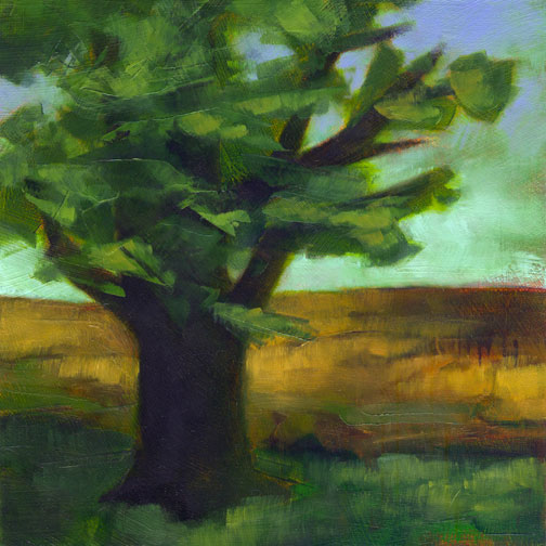 Thick Tree - Oil Painting by Alexandria Levin